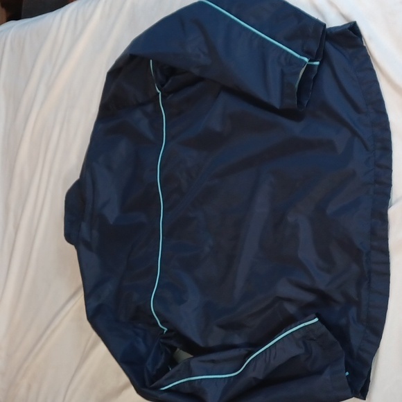 vintage nike lined track jacket navy blue y2k embroidered swoosh s - Picture 10 of 12